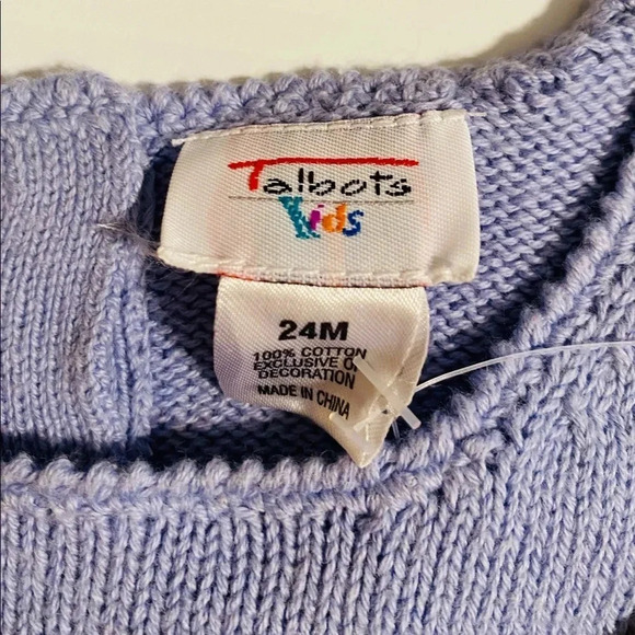TALBOTS KIDS NWT GIRLS PURPLE SWEATER TOP SHIRT SIZE 24 MTHS MONTHS - Picture 2 of 6